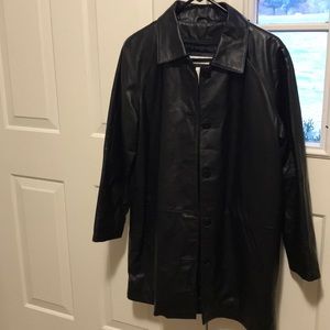 NEW Preston & York Black soft Leather Coat medium